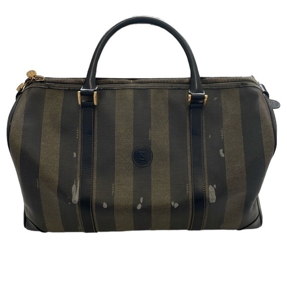 Authentic Vintage FENDI Penguin Canvas Boston Bag - Picture 1 of 14